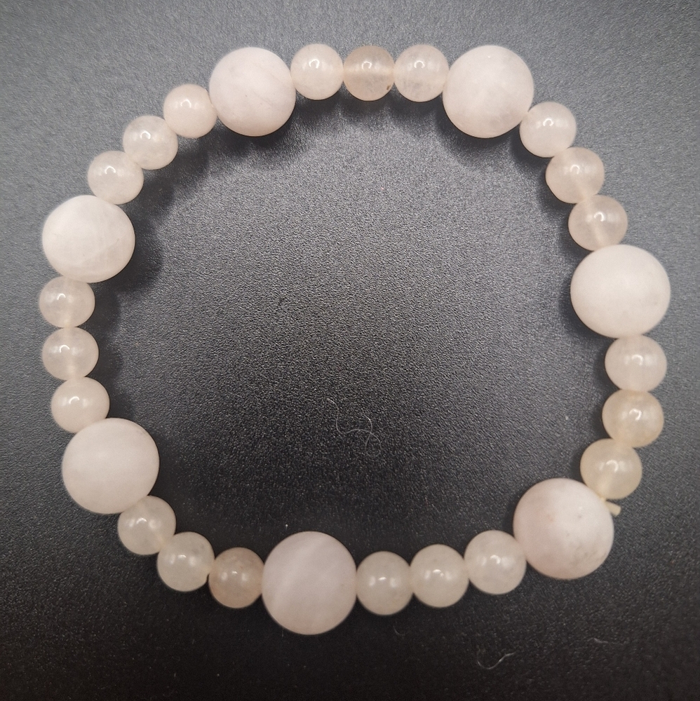 Pretty Handmade Rose Quartz Stretch Bracelet